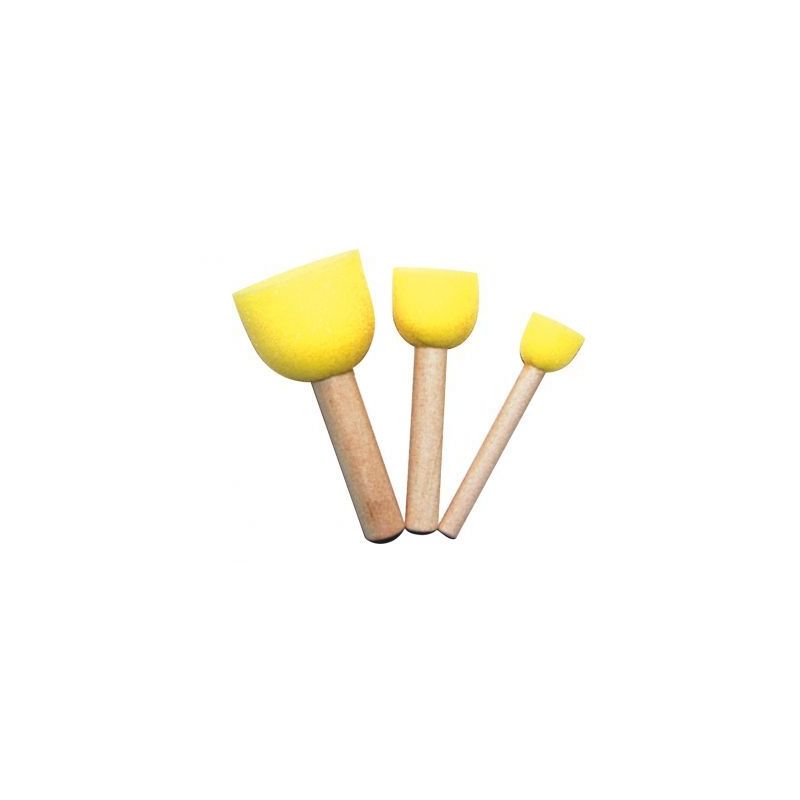 Achetez Lot de 30 pochoirs ronds, manche en bois, embout en mousse 1750/72215 pas cher sur Ma Rentr ..