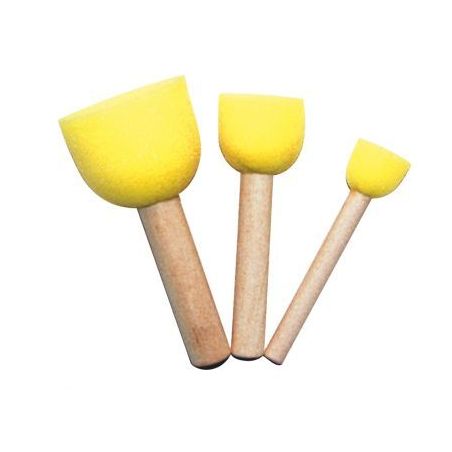 Achetez Lot de 30 pochoirs ronds, manche en bois, embout en mousse 1750/72215 pas cher sur Ma Rentr ..