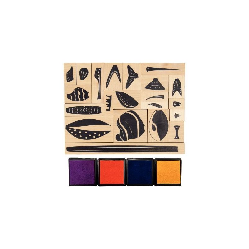 Achetez Tampons encreurs poissons 17x13cm L740222 pas cher sur Ma Rentrée Scolaire