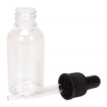 Achetez Lot de 5 Flacons compte-gouttes 30 ml vides en plastique + pipette en verre 1498 pas cher su..