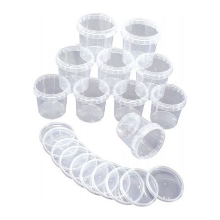Achetez Lot de 10 pots vides 150ml avec couvercle 1499 pas cher sur Ma Rentrée Scolaire