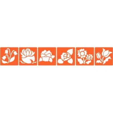 Achetez Paquet de 6 pochoirs en plastique, les fleurs 225600 pas cher sur Ma Rentrée Scolaire