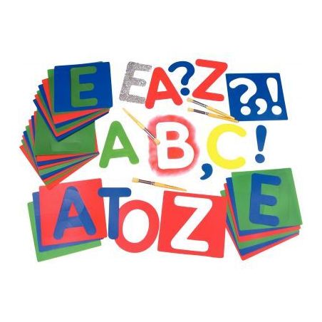 Achetez Paquet de 26 pochoirs alphabétiques majuscules 4007-27 pas cher sur Ma Rentrée Scolaire