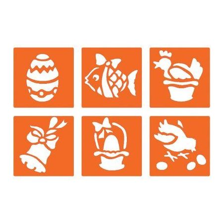 Achetez Paquet de 6 pochoirs en plastique, Pâques 225340 GRAINE CRE pas cher sur Ma Rentrée Scolai..