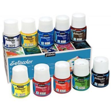 Achetez Boîte de 10 flacons 45 ml SETACOLOR, opaque 294000 PEBEO pas cher sur Ma Rentrée Scolaire
