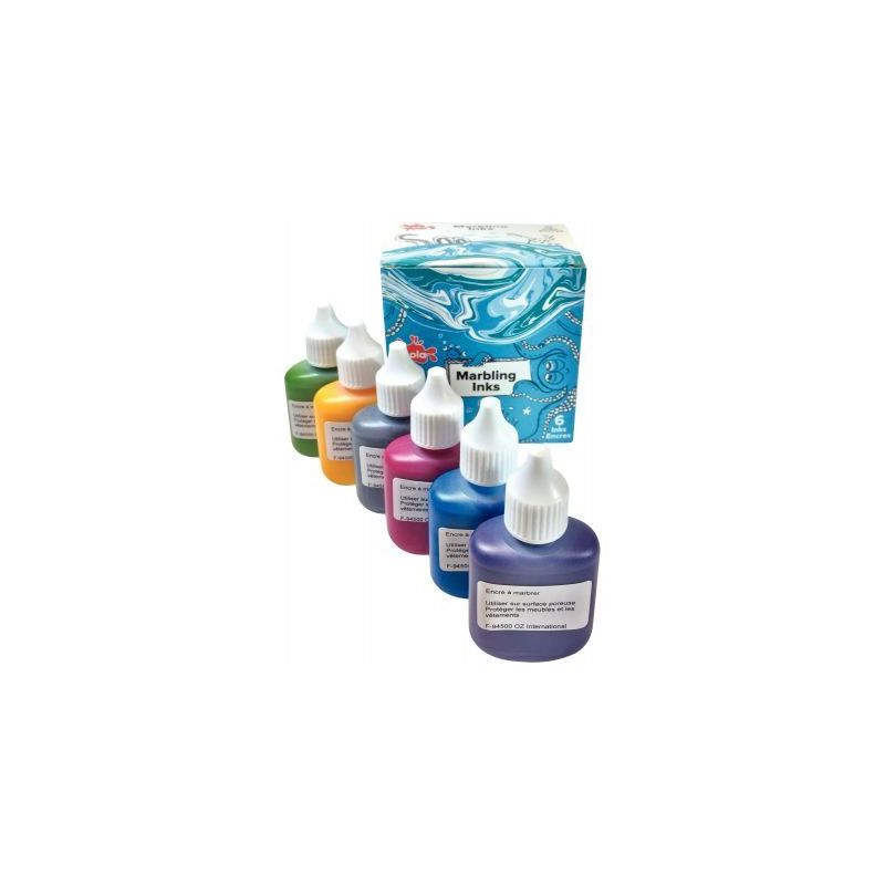 Achetez Kit de marbling 6 flacons 25ml, couleurs métalliques MIM25/6/A pas cher sur Ma Rentrée Sco..