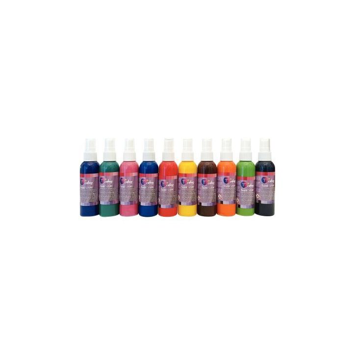 Lot de 10 vaporisateurs 75ml de peinture textile 10VAP75ML