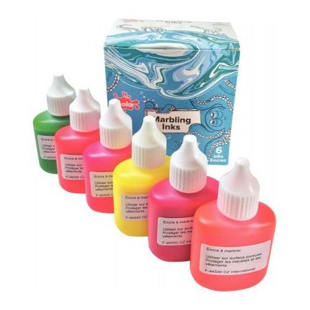 Achetez Kit de marbling 6 flacons 25ml, couleurs fluorescentes MIF25/6/A pas cher sur Ma Rentrée Sc..