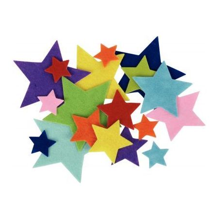 Achetez Sachet de 150 étoiles en feutrine adhésives L218968 pas cher sur Ma Rentrée Scolaire