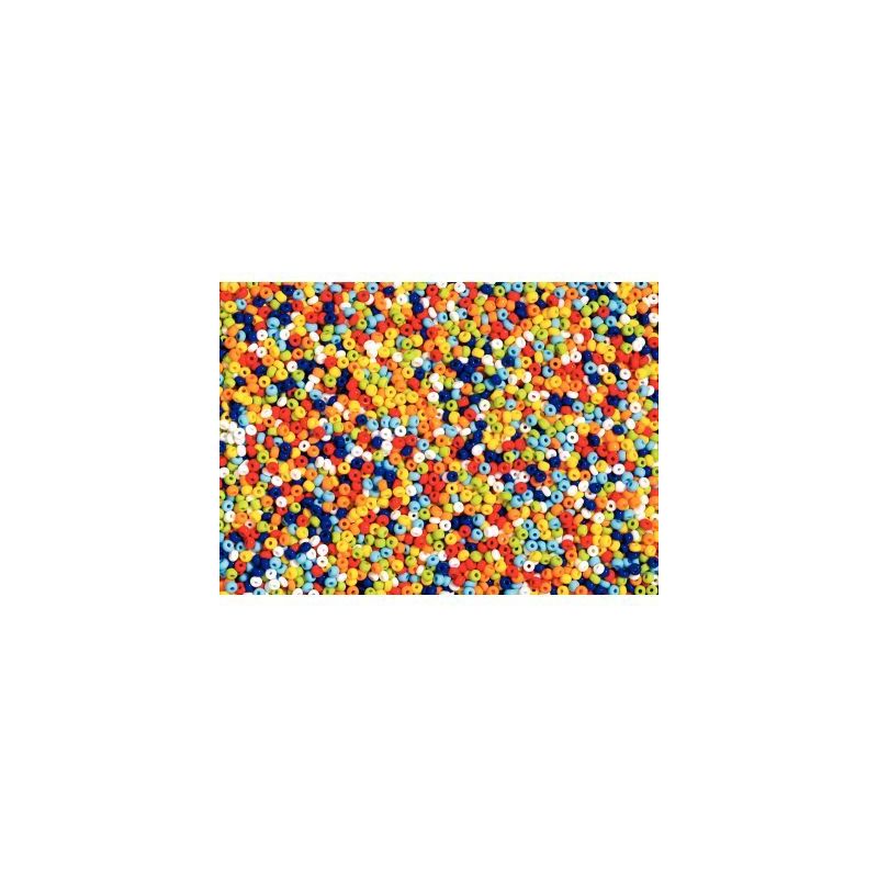 Achetez Bocal de 500 grammes de perles rocailles opaques cylindriques diamètre 5 mm assortis 1282/1..