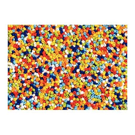 Achetez Bocal de 500 grammes de perles rocailles opaques cylindriques diamètre 5 mm assortis 1282/1..