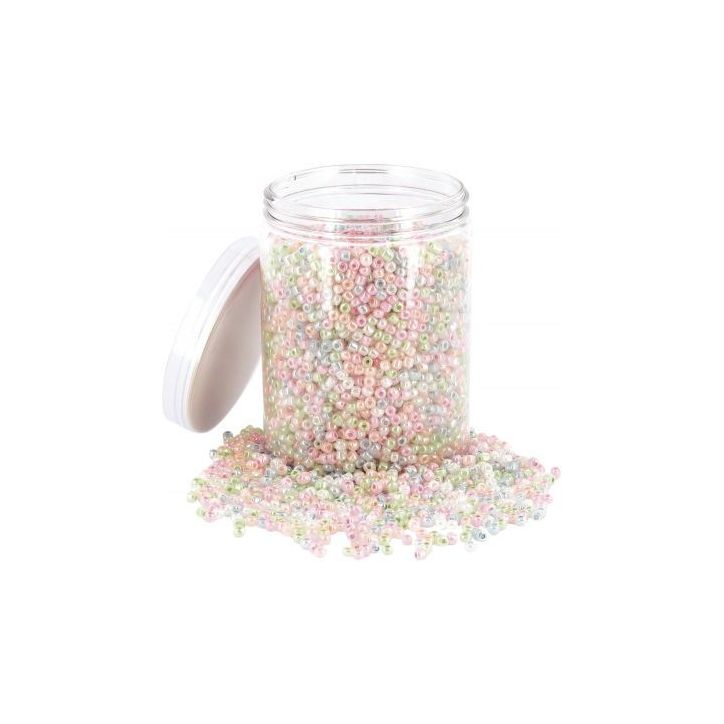 Bocal de 500 G de perles rocailles nacreés 1284