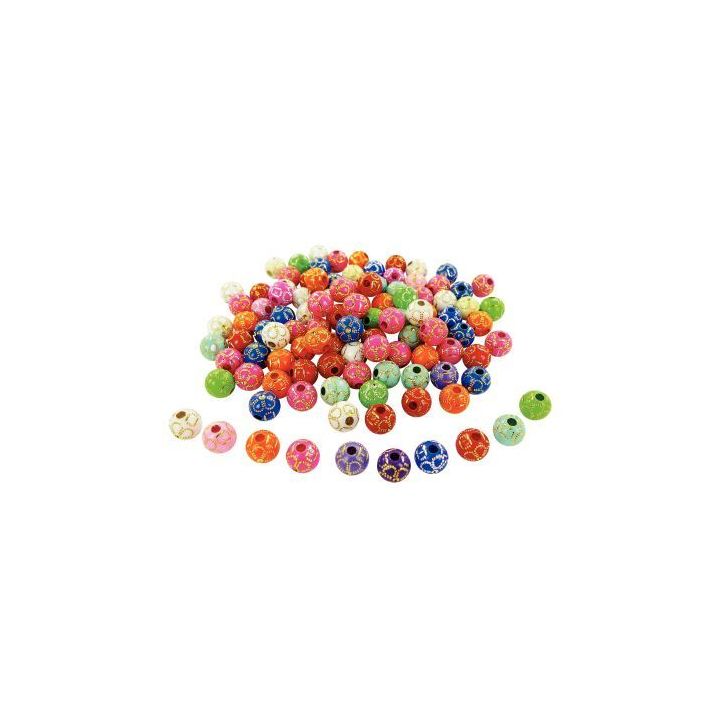 Sachet d'environ 500 perles pointillés or 1878