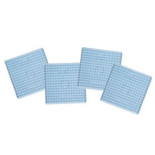 Achetez Sachet de 4 plaques préformées pour perles Hama taille maxi, formes carrées tranparentes ..