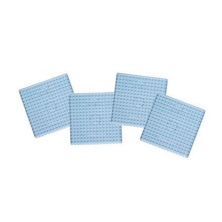 Achetez Sachet de 4 plaques préformées pour perles Hama taille maxi, formes carrées tranparentes ..