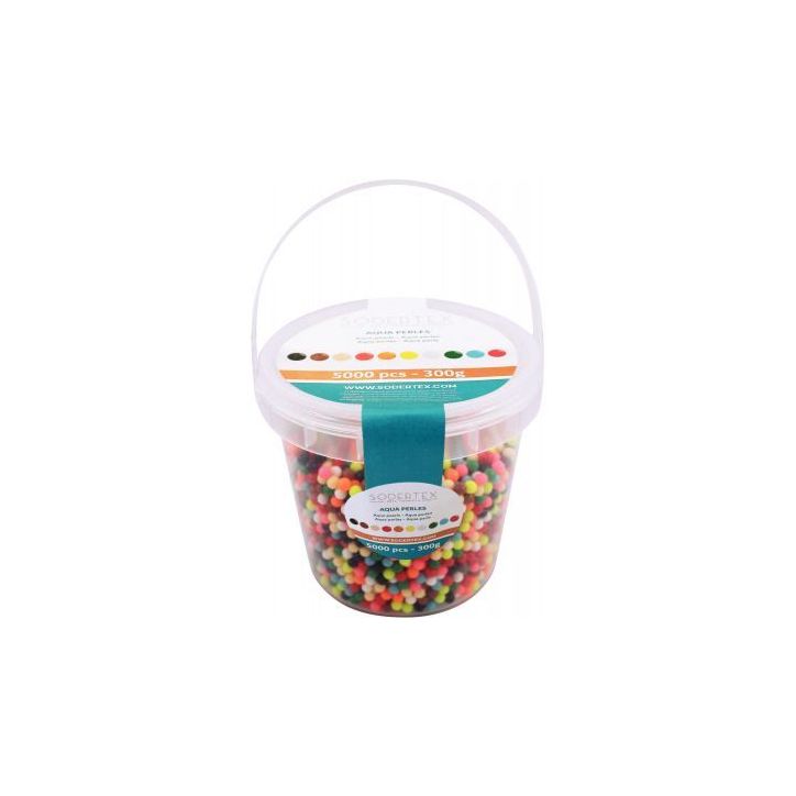 Seau de 5000 aqua perles 10 couleurs L980005