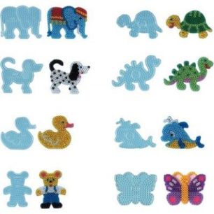 Achetez Sachet de 8 plaques préformées pour perles Hama taille maxi formes animaux 9008-87 HAMA pa..