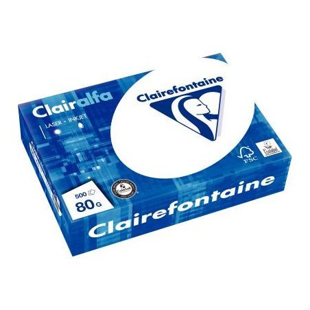 Achetez CLAIREFONTAINE Ramette de 500 feuilles papier Blanc CLAIRALFA 80 grammes format A5 1910 pas ..