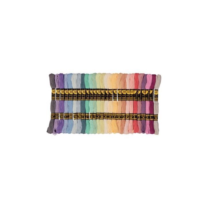 Sachet de 52 écheveaux pour bracelets brésilien pastel 23993
