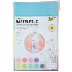 Achetez Paquet de 10 coupons feutrine pastel format 20 x 30 cm 520495 pas cher sur Ma Rentrée Scola..