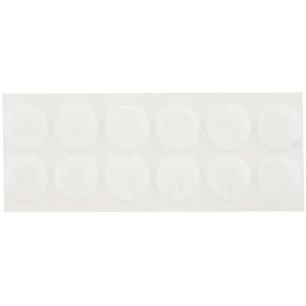 Achetez Pochette pastilles de Velcro super adhésif blanc diamètre 20 mm 24 pastilles males et 24 p..