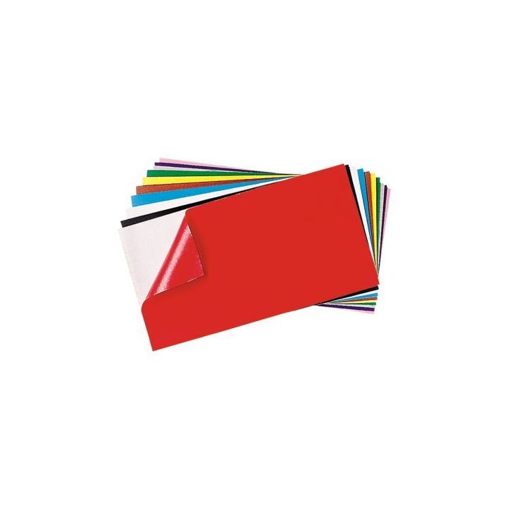 Paquet de 10 coupons de feutrine adhésive format 23,5 x 45 cm, couleurs assorties SC41868
