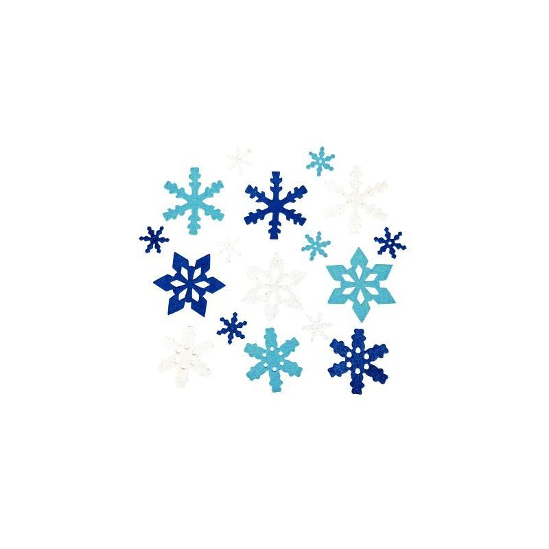 Achetez Lot de 240 flocons de neige en mousse de caoutchouc pailletée L833976 pas cher sur Ma Rentr..