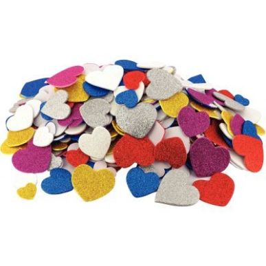 Achetez Sachet de 200 coeurs pailletés en mousse de caoutchouc adhésive L832975 pas cher sur Ma Re..