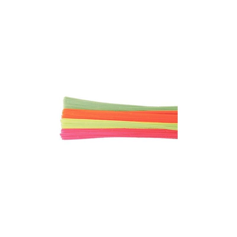 Achetez Sac de 100 chenilles diamètre 6mm longueur 30 cm Fluo assortis 72120 pas cher sur Ma Rentr ..