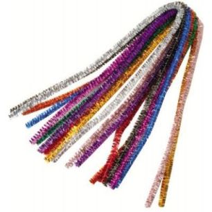 Achetez Sachet de 10 chenilles métallisées diamètre 9 mm et longueur 50 cm couleurs assorties 723..