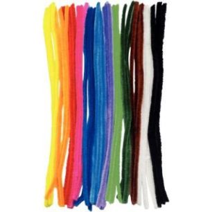 Achetez Sachet de 36 chenilles diamètre 6mm longueur 30cm. 12 coloris assortis 2186 pas cher sur Ma..