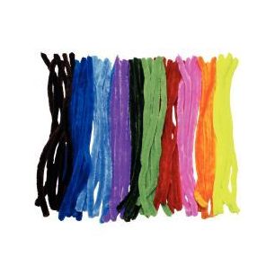 Achetez Sachet de 50 chenilles maxi, diamètre 20 mm et longueur 50 cm coloris assortis 2144 pas che..