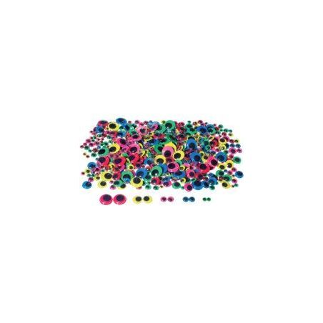 Achetez Sac de 600 yeux mobiles adhésifs colorés L777919 pas cher sur Ma Rentrée Scolaire