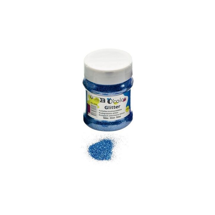 Shaker de paillettes biodégradables 100grammes coloris bleu 2225