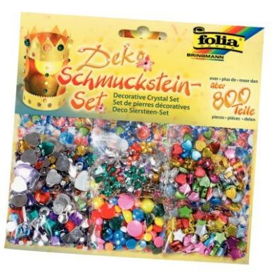 Achetez Sachet de 800 pierres décoratives en plastique à coller assorties 12419 pas cher sur Ma Re..