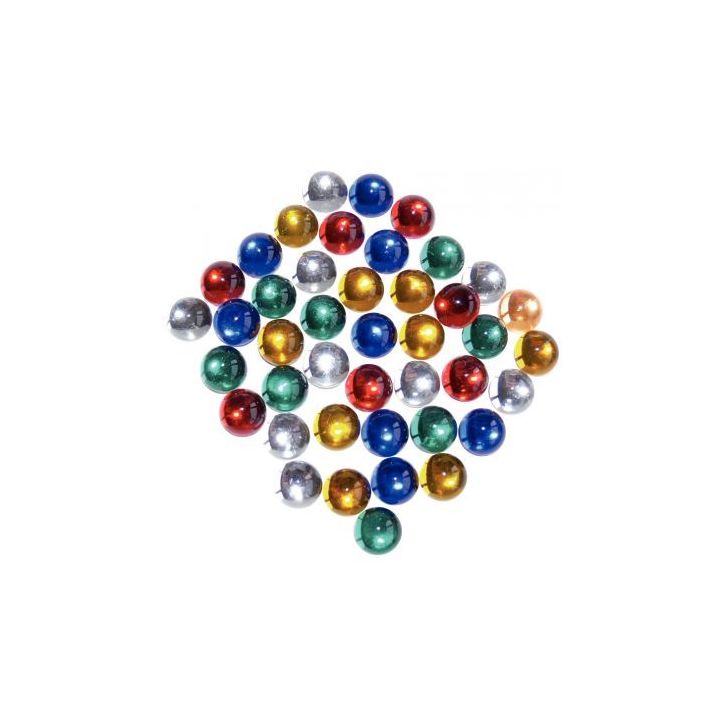 Sachet de 200 cabochons imitation verre à coller, diamètre : 1 cm, couleurs assorties SC41998