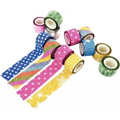 Achetez Pot 100 rubans adhésifs pailletés assortis L916000 pas cher sur Ma Rentrée Scolaire