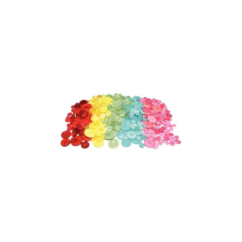 Achetez Sac de 450 boutons plastique couleurs assorties environ  200 g,  8mm à 30 mm L730906 pas ch..