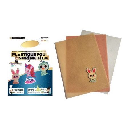 Achetez Pochette de 7 feuilles de plastique fou pailleté coloris assortis DI42458 pas cher sur Ma R..