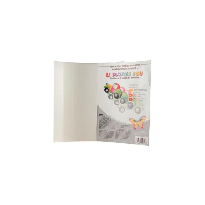 Achetez Pochette de 7 feuilles de plastique fou 20x30 cm transparent POC7FPFTRANS_01/48043 pas cher ..