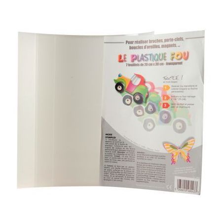 Achetez Pochette de 7 feuilles de plastique fou 20x30 cm transparent POC7FPFTRANS_01/48043 pas cher ..