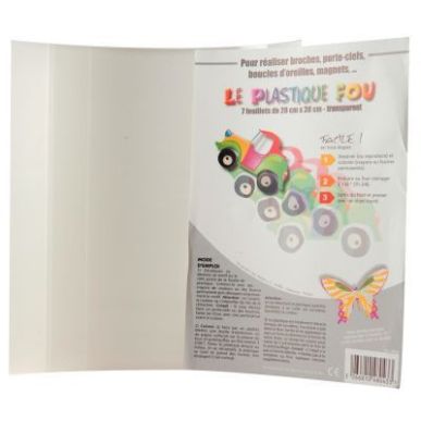 Achetez Pochette de 7 feuilles de plastique fou 20x30 cm transparent POC7FPFTRANS_01/48043 pas cher ..