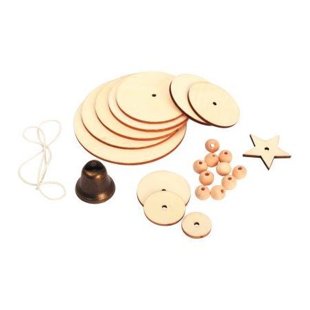 Achetez Lot de 10 suspensions sapin disques en bois 100390 pas cher sur Ma Rentrée Scolaire