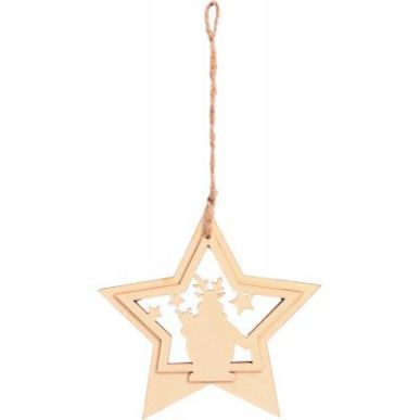 Achetez Lot de 12 suspensions scénettes de Noël en bois 101369 GRAINE CRE pas cher sur Ma Rentrée..