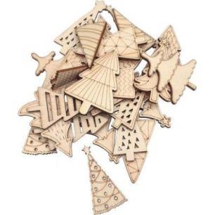 Achetez Lot de 30 minis sapin en bois a décorer 2274 pas cher sur Ma Rentrée Scolaire