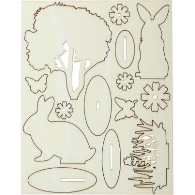 Achetez Décor à monter Pâques en bois 101214 GRAINE CRE pas cher sur Ma Rentrée Scolaire