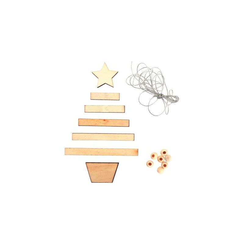 Achetez Lot de 10 suspensions sapin à lattes en bois 100389 pas cher sur Ma Rentrée Scolaire