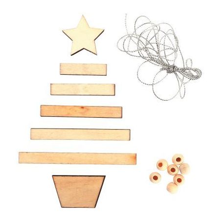 Achetez Lot de 10 suspensions sapin à lattes en bois 100389 pas cher sur Ma Rentrée Scolaire