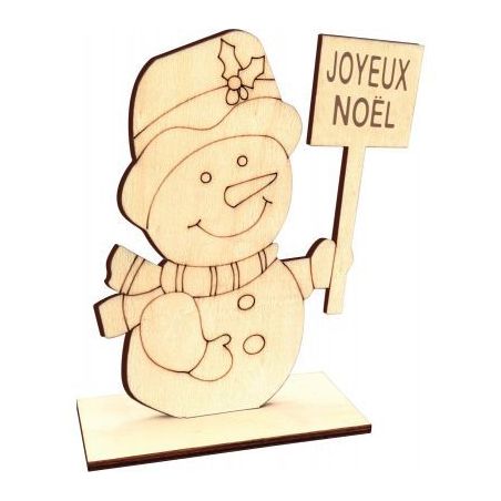 Achetez Lot de 10 bonshommes de neige en bois sur socle MAJ3741 pas cher sur Ma Rentrée Scolaire