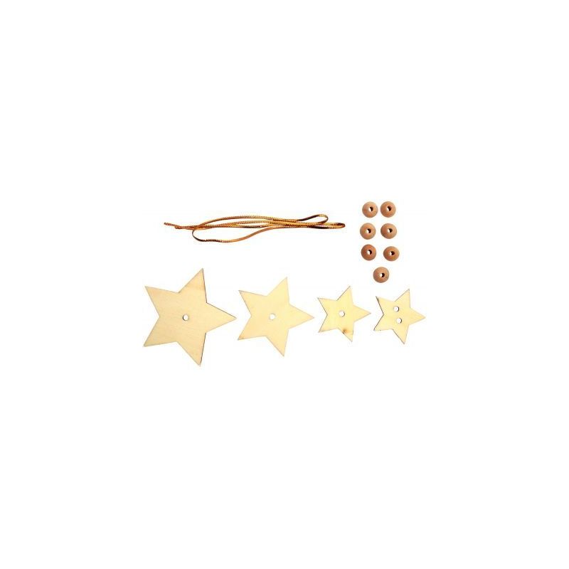 Achetez Lot de 10 suspensions étoiles 3D en bois 100392 GRAINE CRE pas cher sur Ma Rentrée Scolair..